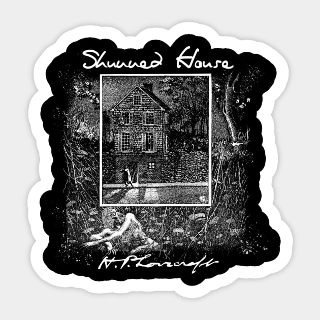 HP Lovecraft "Shunned House"- Weird Tales Design Sticker by IceTees